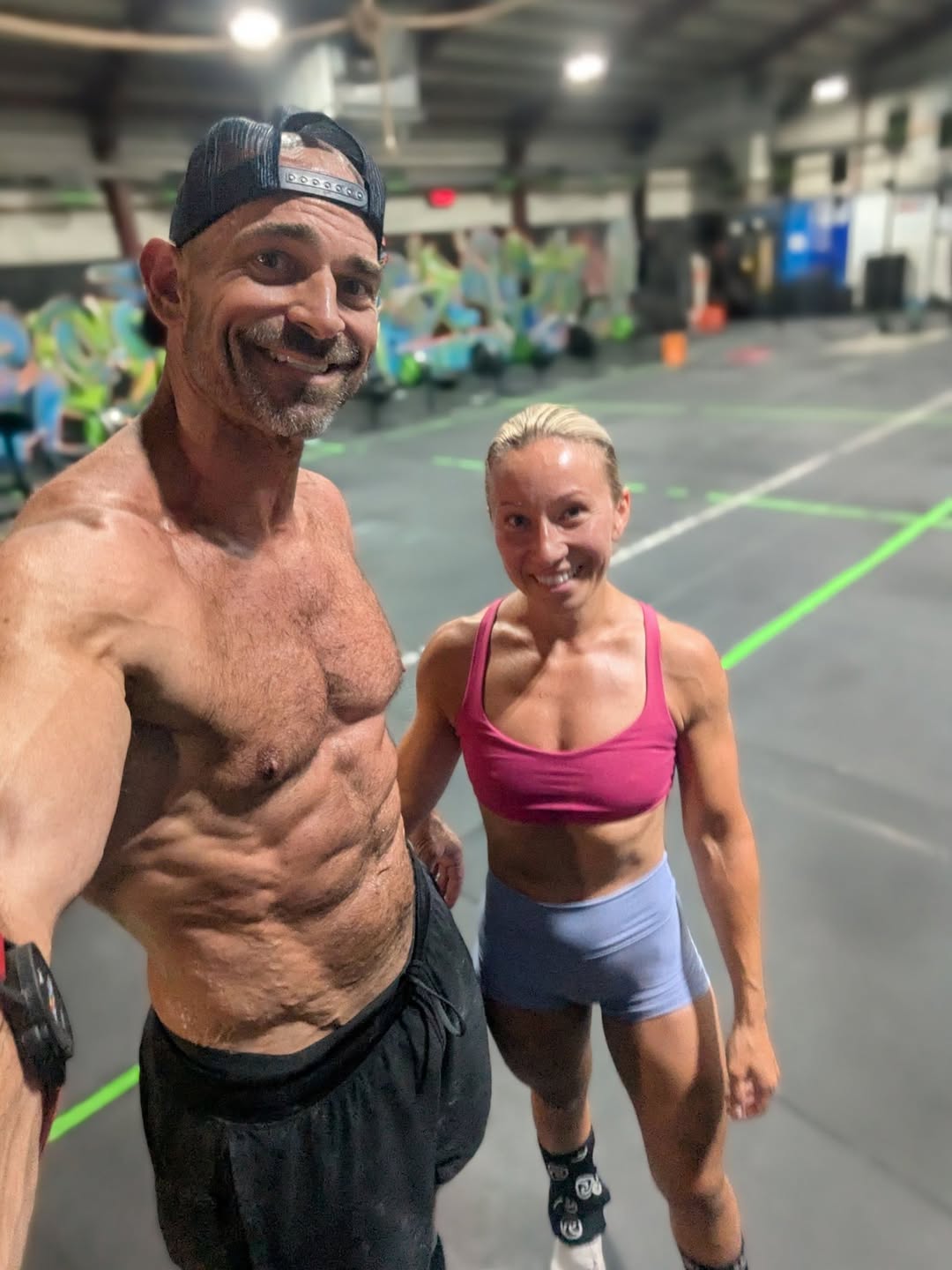 Justin Coelho training with a client at CrossFit Dartmouth